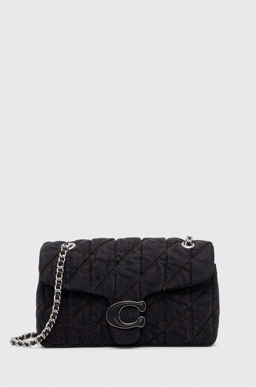 Сумочка Coach Coach Quilted Denim Shoulder Bag чорний | CR704