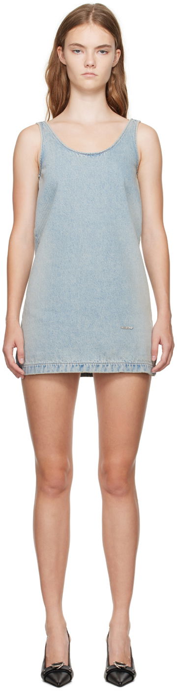 плаття We11done We11done Faded Denim Mini Dress Синій | WD-DO2-24-358-W-SK