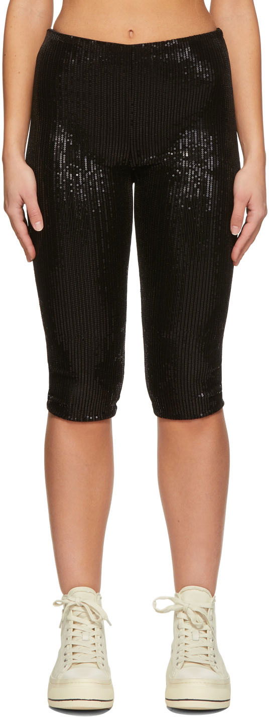 Легінси We11done We11done Sequin Cycling Shorts чорний | WD-PT1-22-295-W-BK