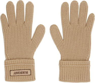 Рукавички Burberry Burberry Wool Gloves with Logo Patch бежевий | 8114594, 0