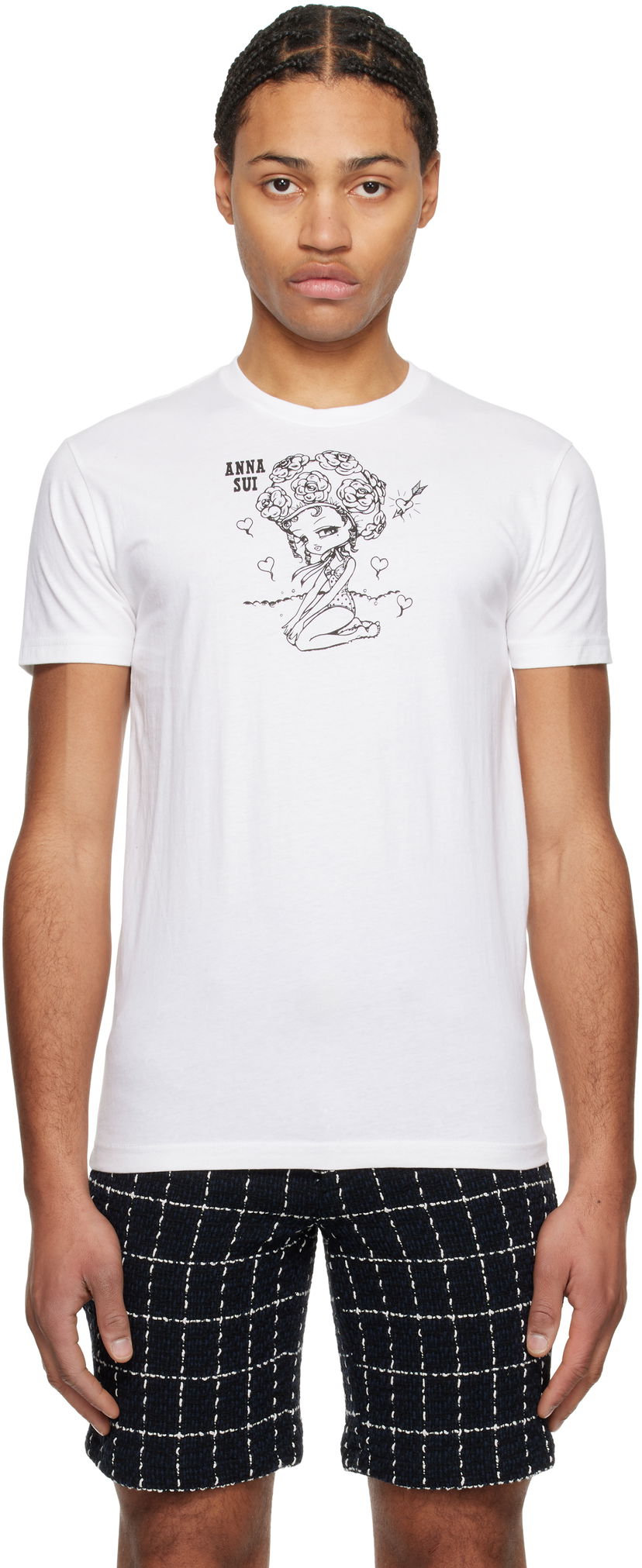 Футболка Anna Sui Anna Sui Beach Girl Graphic T-Shirt білий | MT1025B2