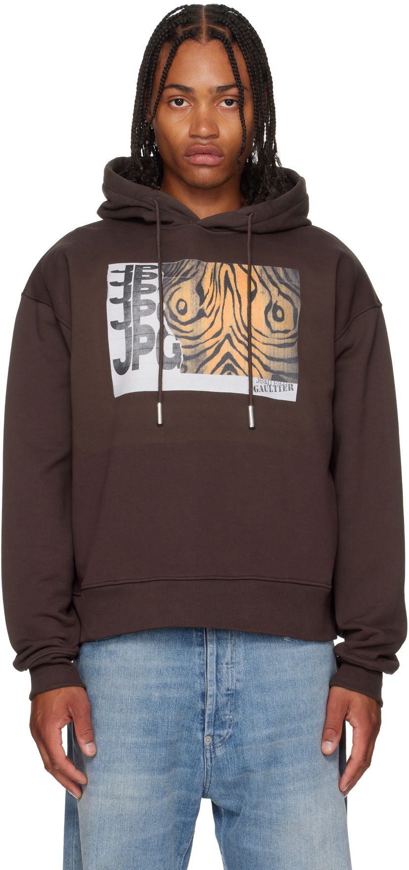 Світшоти Jean Paul Gaultier Jean Paul Gaultier Printed Hoodie Коричневий | 25/03-W-TO296-J003-710060