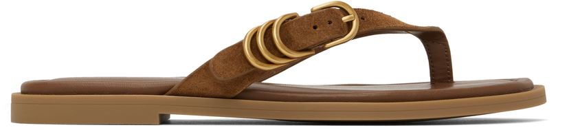 Догляд за взуттям rag & bone rag & bone Gia Suede Thong Sandals Коричневий | WFF25SF1003SU03