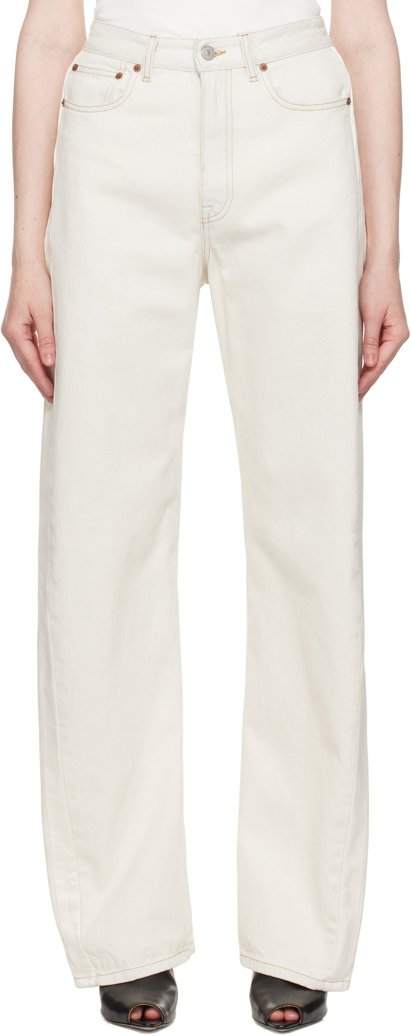 Джинси Maison Margiela MM6 Maison Margiela 5 Pocket Jeans білий | S62LB0190 M30018