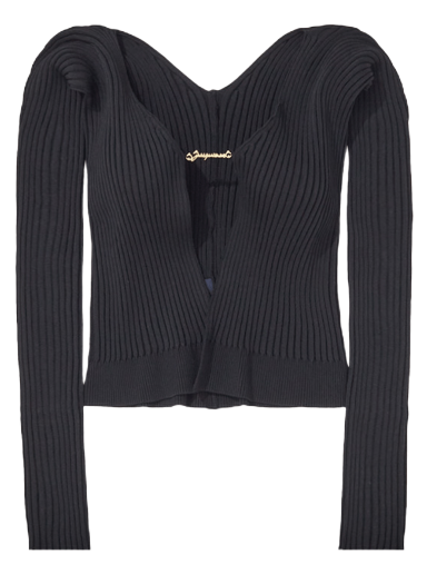 Cветр Jacquemus La Maille Pralu Longue Cardigan чорний | 223KN500 2190 990