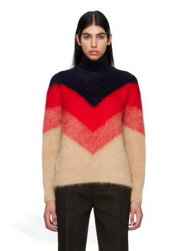 Cветр Bottega Veneta Chevron Turtleneck Червоний | 734071 V2M90