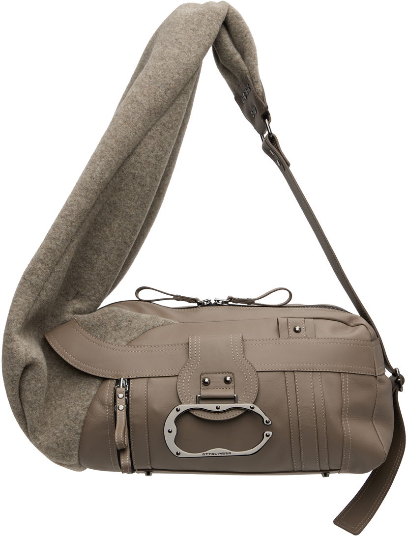 Сумка Ottolinger Ottolinger Wool Leather Bag Сірий | 126-901526-01