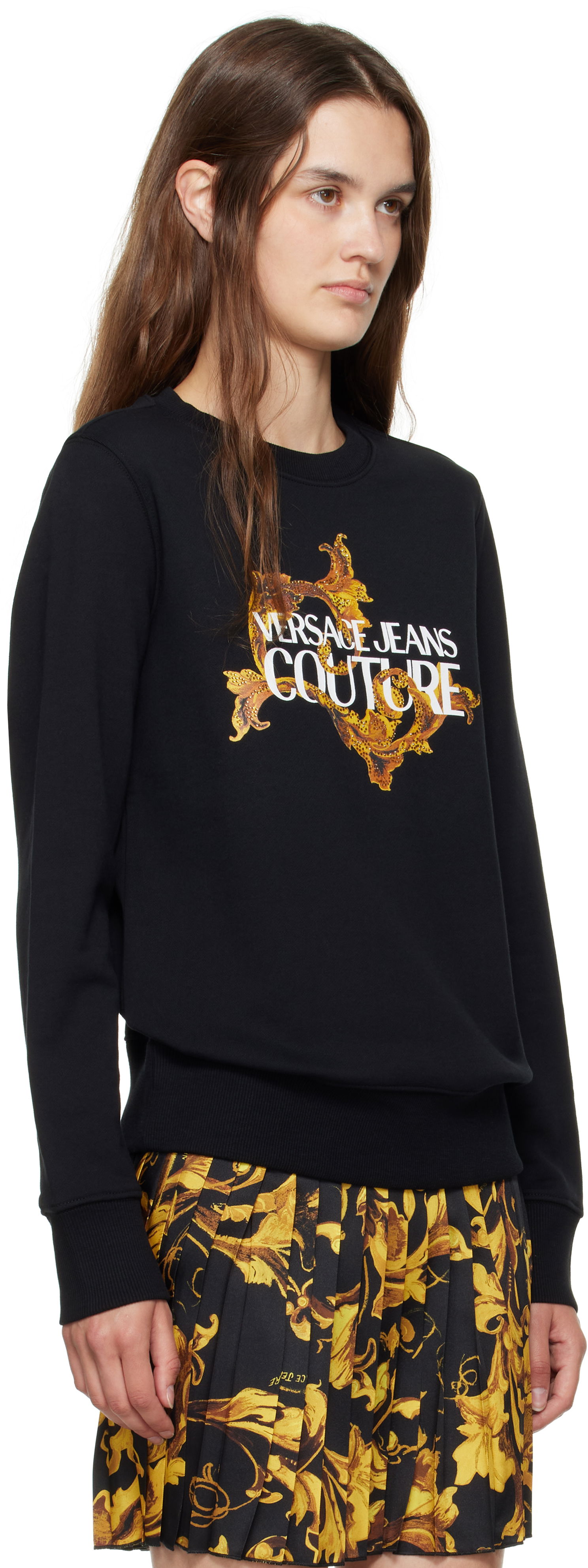 Світшоти Versace Couture Screen-Printed Sweatshirt чорний | E79HAIE06_ECF00E, 1