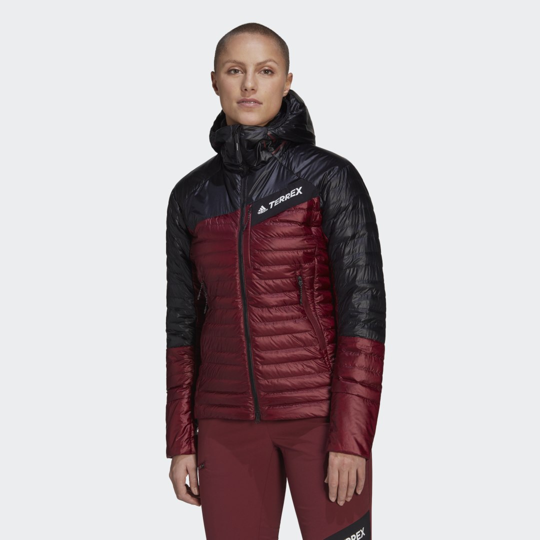 Пуховик adidas Originals Techrock Year-Round Down Hooded Jacket Бордовий | H55934, 0