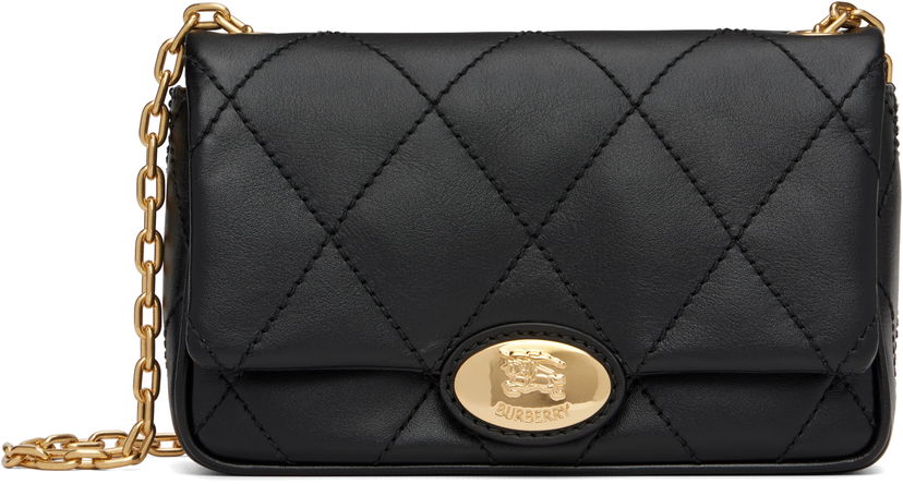 Сумочка Burberry Burberry Quilted Lambskin Strand Clutch чорний | 8111640