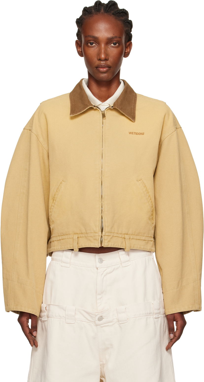 Куртка We11done We11done Washed Work Cropped Jacket бежевий | WD-JK2-25-008-W-BG