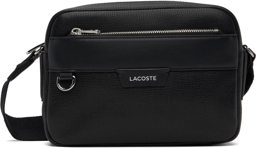 Сумка Lacoste Ossian Leather Reporter Bag чорний | NH5048OI_000