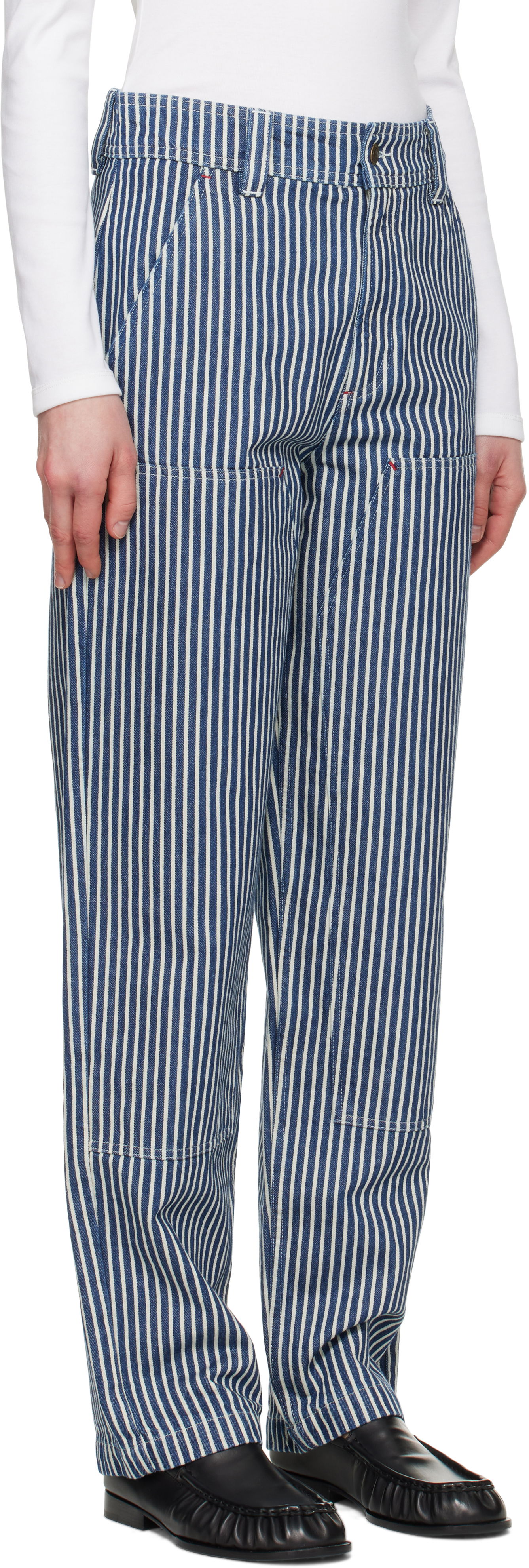 Штани A.P.C. A.P.C. Gustav Striped Jeans Синій | COHHG-M08484, 1