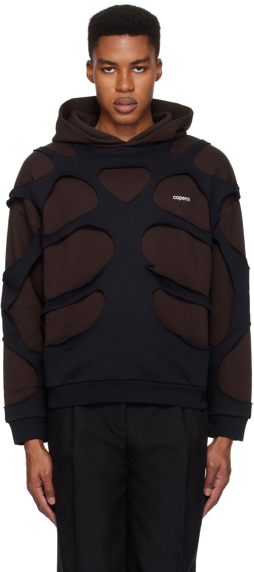 Світшоти Coperni Laser-Cut Hoodie Коричневий | COPJS110523MEN