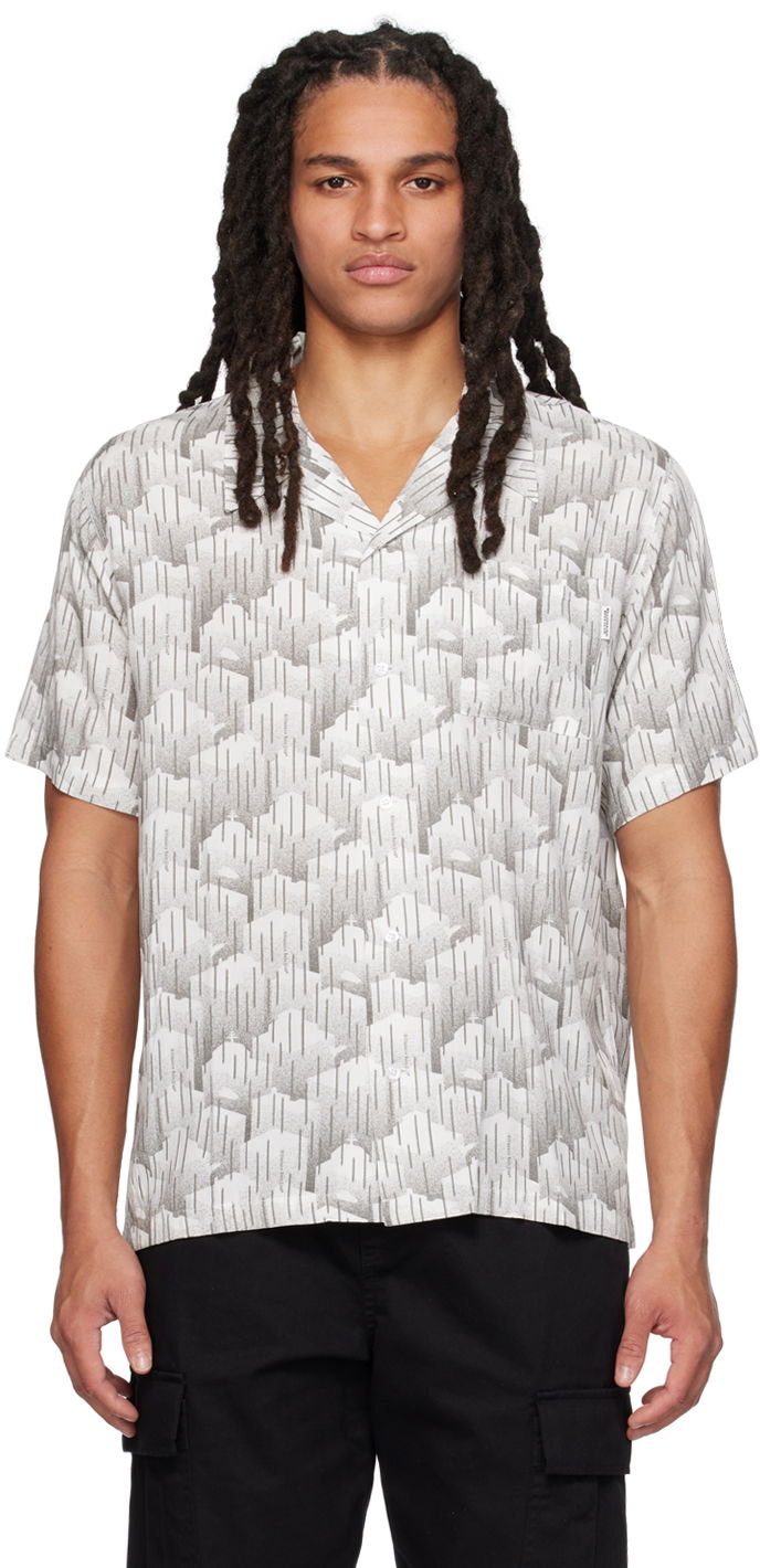 Сорочка BILLIONAIRE BOYS CLUB Billionaire Boys Club City Rain Short Sleeve Button-Up Shirt білий | B23127