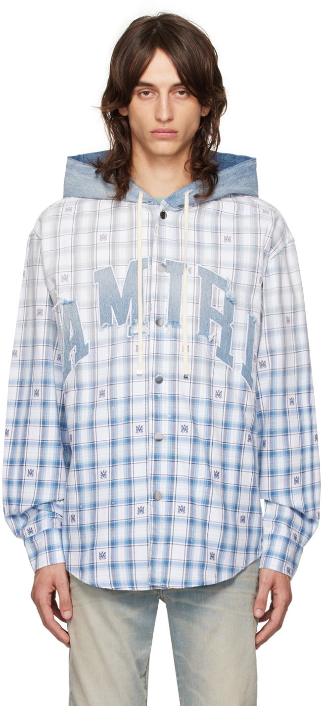 Сорочка AMIRI Hooded Overshirt Синій | AMSTOS1016