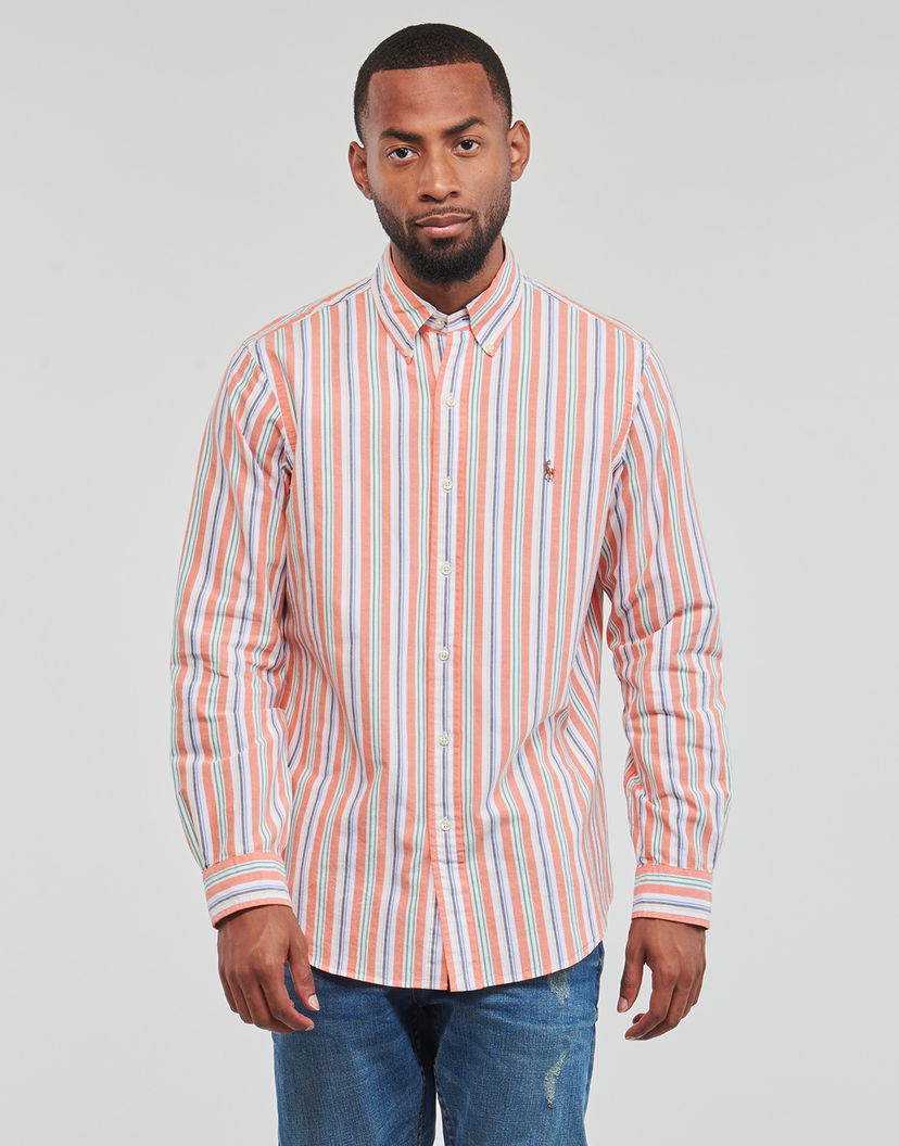 Сорочка Polo by Ralph Lauren Classic-Collar Striped Cotton Shirt Рожевий | 710928920001