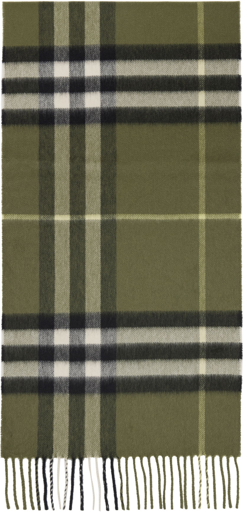 Шарф Burberry Burberry Check Cashmere Scarf Зелений | 8112646