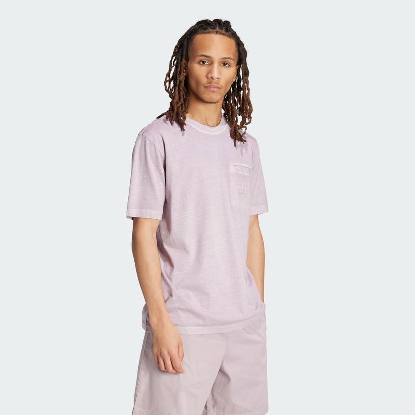 Футболка adidas Performance Trefoil Essentials + Dye Pocket Фіолетовий | IS1762