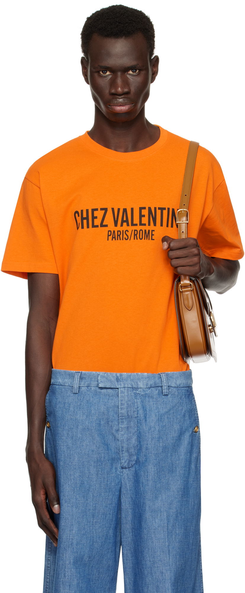 Футболка Valentino Valentino 'Chez Valentino' T-Shirt Помаранчевий | 6V3MG16PAPG