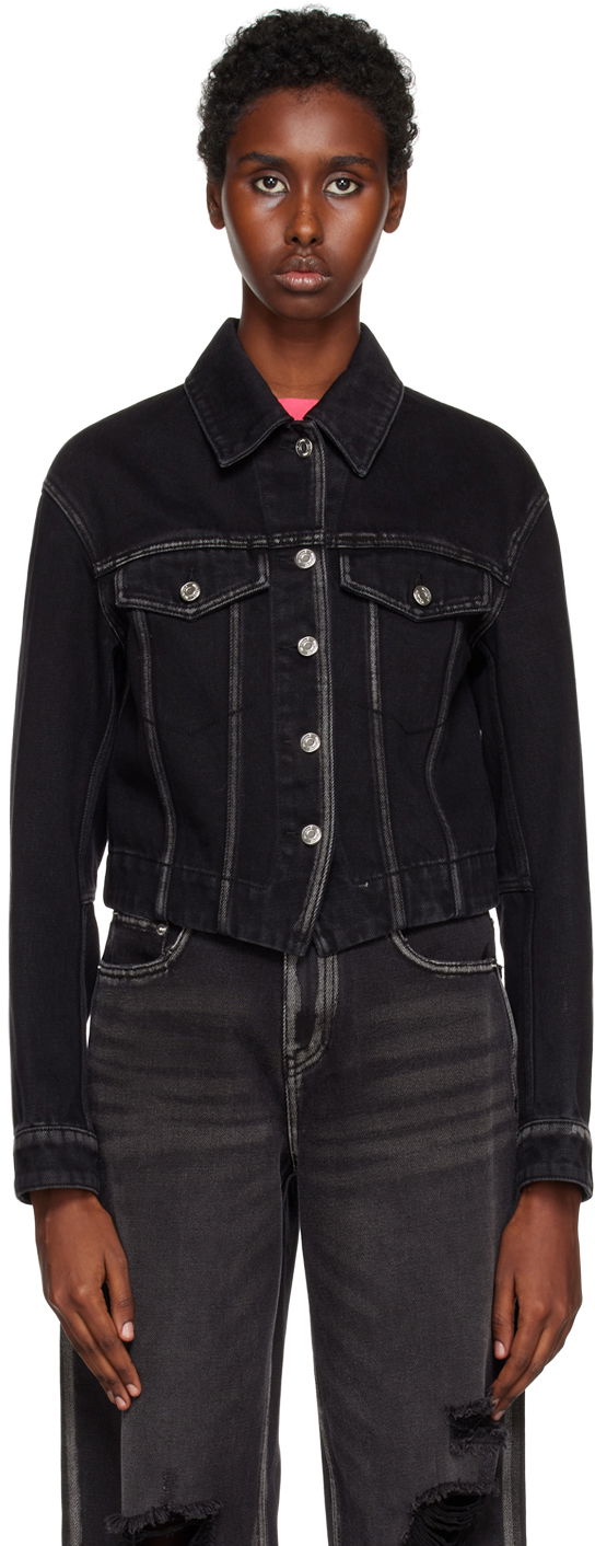 Куртка We11done We11done V-Line Denim Jacket чорний | WD-DJ3-22-330-W-BK
