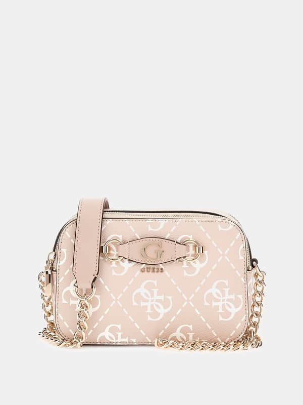 Сумочка GUESS Izzy 4G Logo Mini Crossbody Bag Рожевий | HWOQ8654140