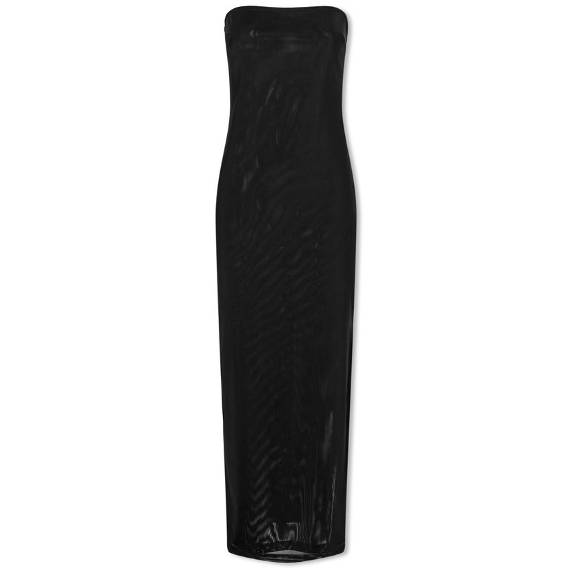 плаття Miaou Miaou Lila Strapless Sheer Mesh Midi Dress, Size Large чорний | 5025PM3BLK