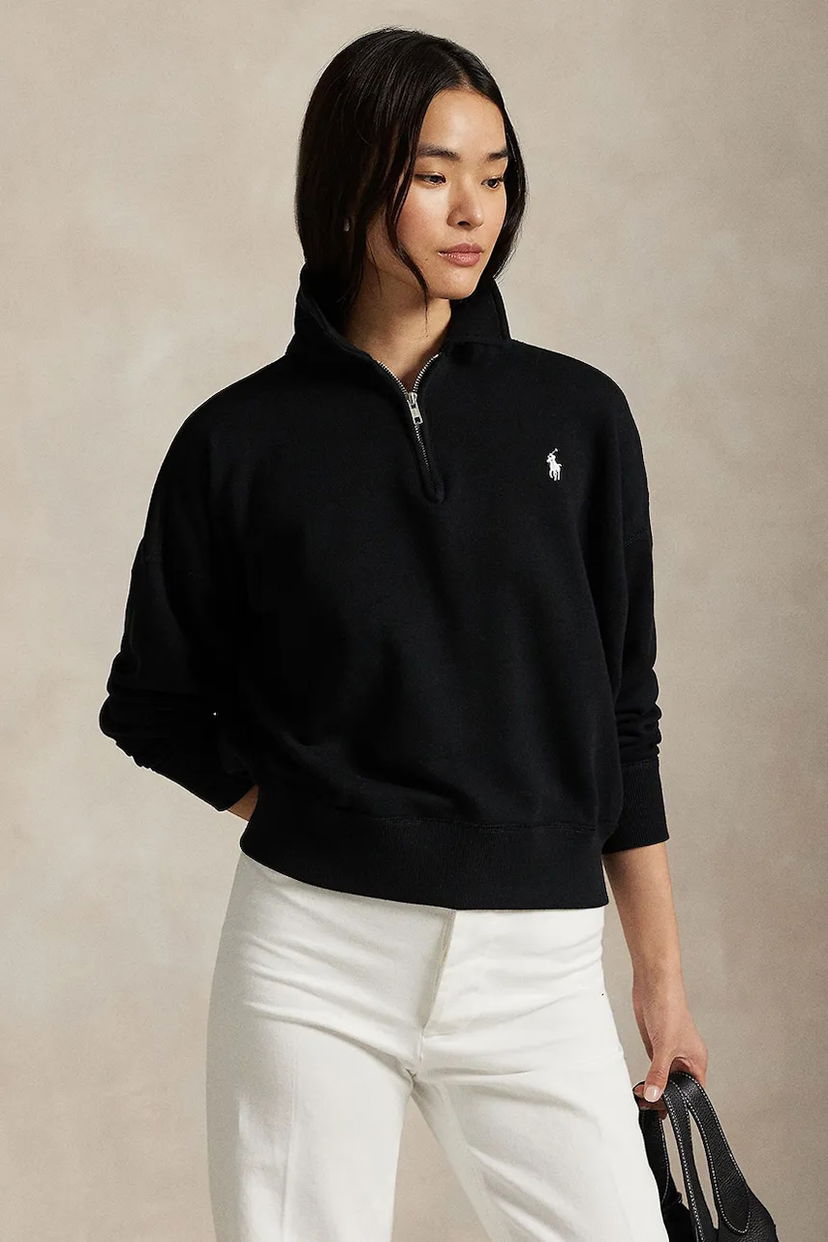 Світшоти Polo by Ralph Lauren Polo Ralph Lauren Half-Zip Fleece Sweatshirt чорний | 211971696