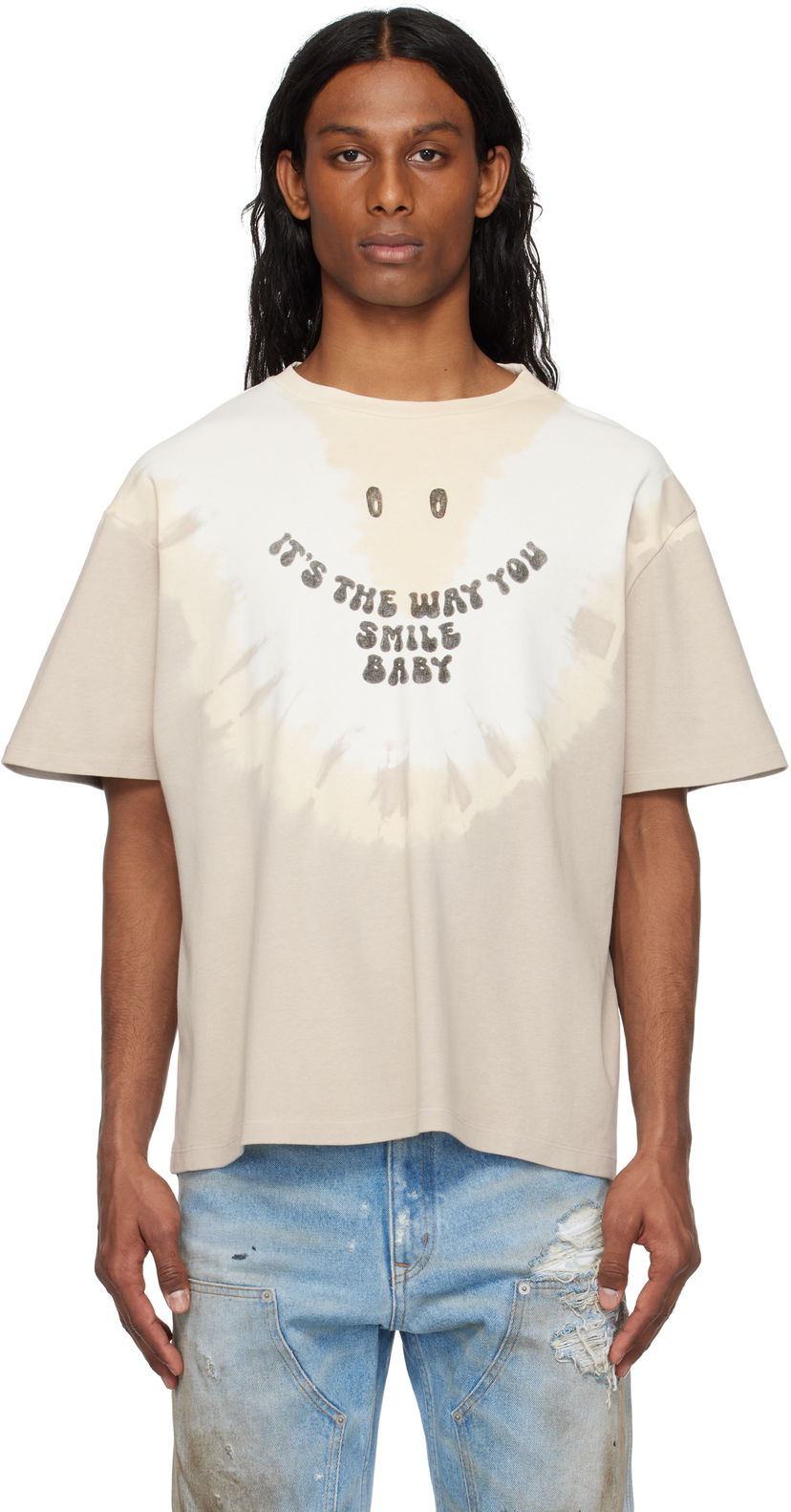 Футболка Maison Margiela MM6 Maison Margiela Tie-Dyed T-Shirt бежевий | SH2GC0025 M20110