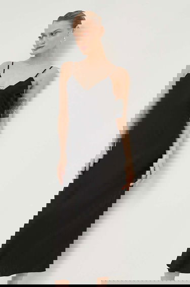 плаття Samsoe Samsoe Samsoe Samsoe SASHARON Midi Slip Dress чорний | F10000026, 1