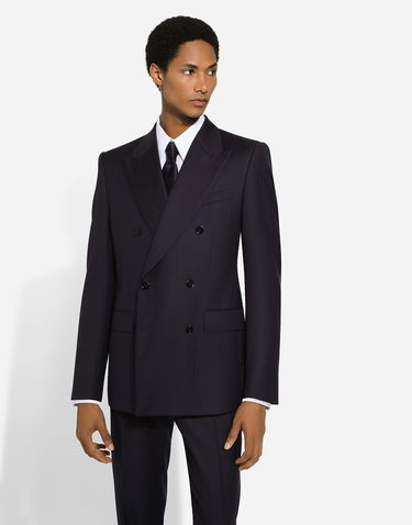 Куртка Dolce & Gabbana Double-breasted Wool Jacket Синій | G2QU4TFC2FIB0387, 3