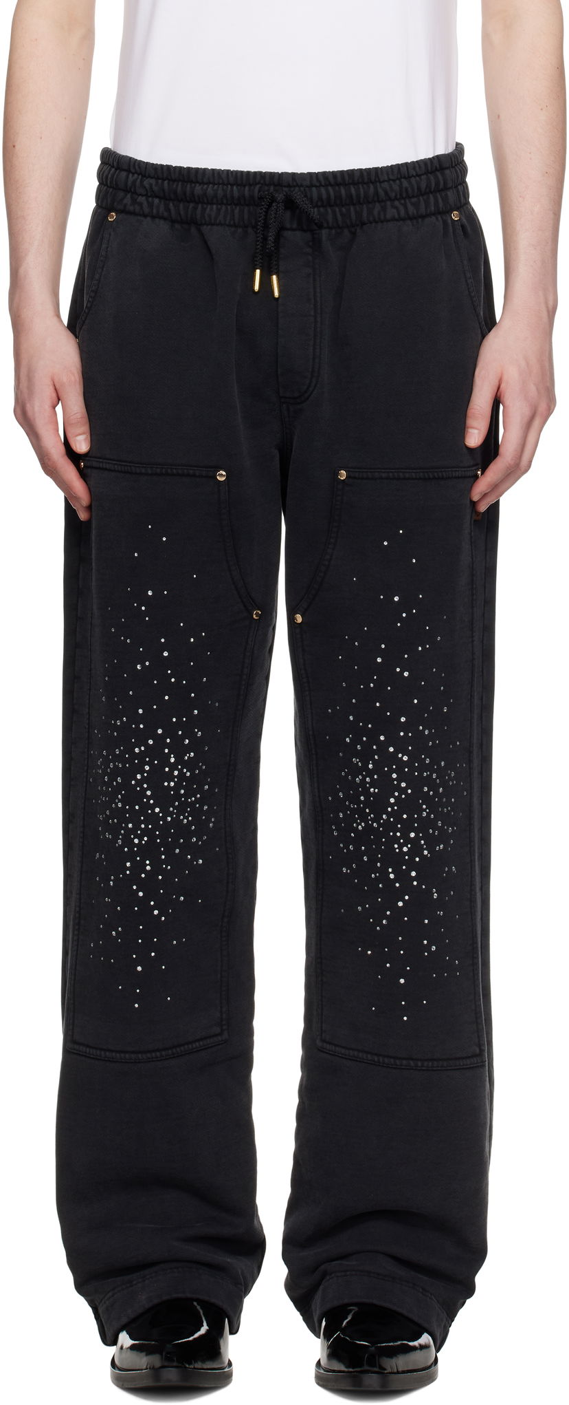 Спортивні штани Casablanca Casablanca 'La Prémonition' Crystal Embellished Lounge Pants чорний | U-MS25-JTR-245-01