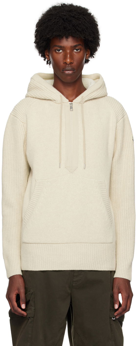 Світшоти Moncler Off-White Wool & Cashmere Hoodie бежевий | J20919G00003M4281