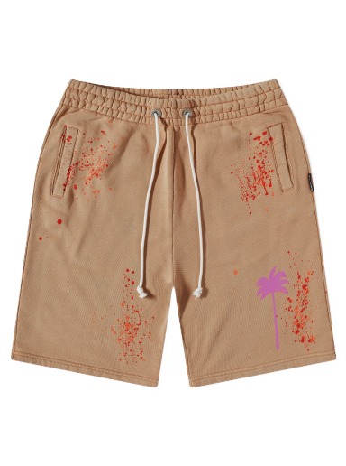 Шорти Palm Angels Painted Logo Sweat Short Коричневий | PMCI010S23FLE0016235