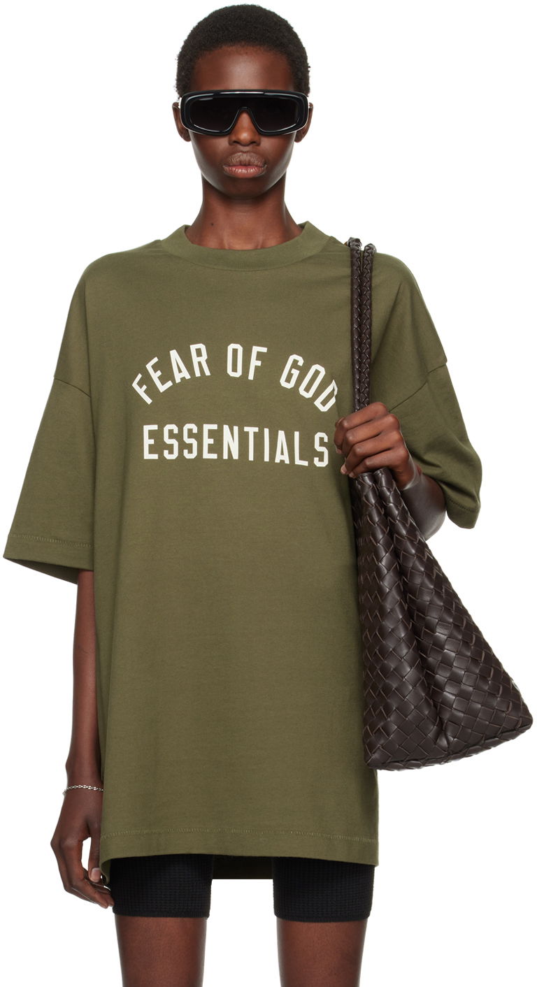 Футболка Fear of God Crewneck T-Shirt Зелений | 125BT244195F