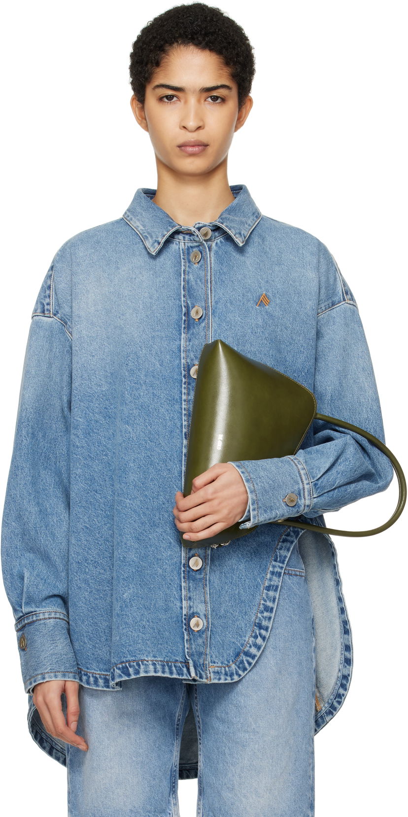 Сорочка The Attico Attico Diana Denim Shirt Синій | 250WCB00068 DDD085AA