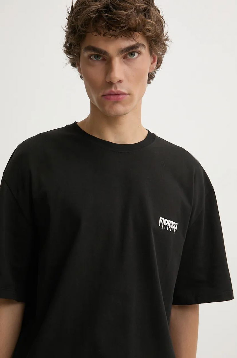 Футболка Fiorucci Black Graphic T-Shirt with Small Logo чорний | M01FPTSH103CJ01BK01