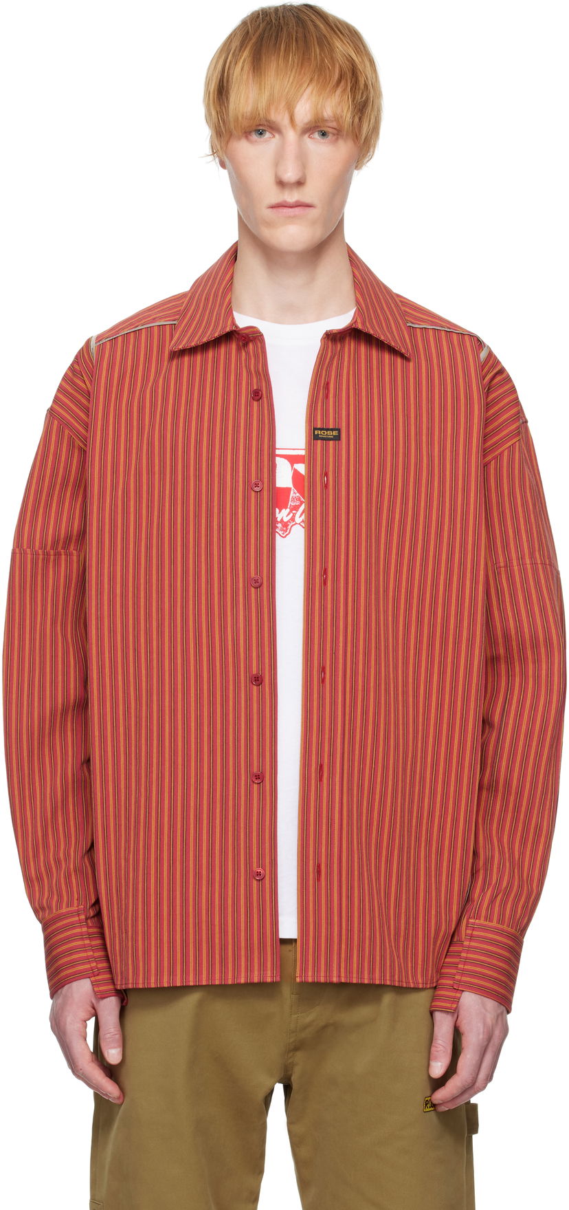Сорочка Martine Rose Martine Rose Cut Overshirt Червоний | 467WS14111