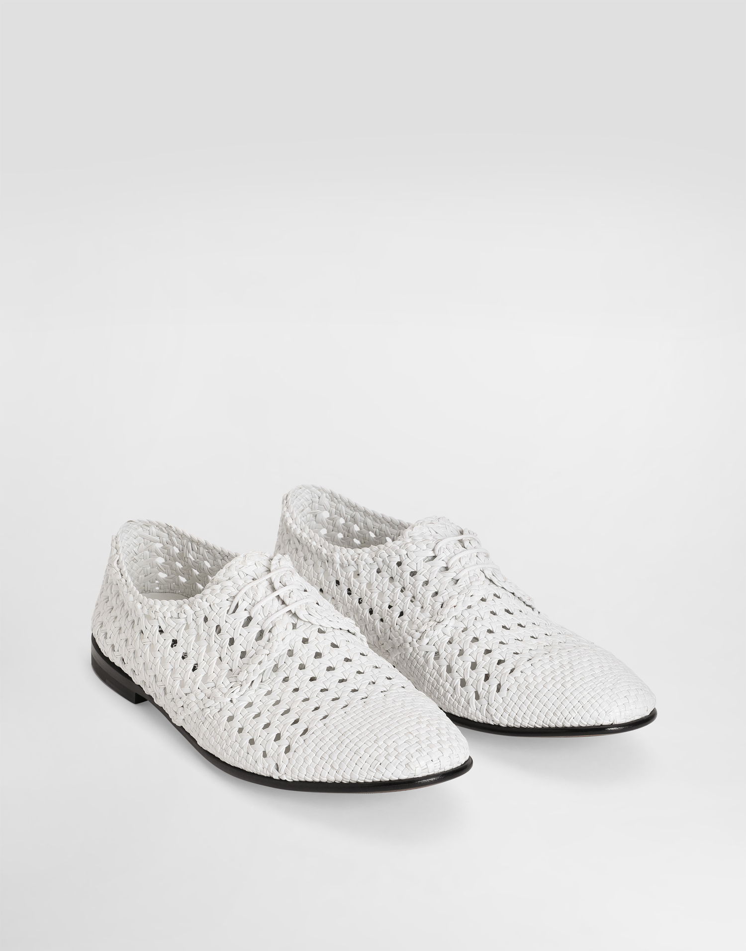 Аксесуари Dolce & Gabbana Dolce & Gabbana Woven Leather Derby Shoes білий | A10872A9M0880002, 1