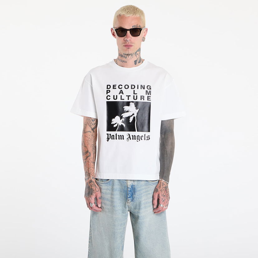 Футболка Palm Angels Palm Angels Dec Palm Culture Regular T-Shirt білий | PMAA109F25JER0060310