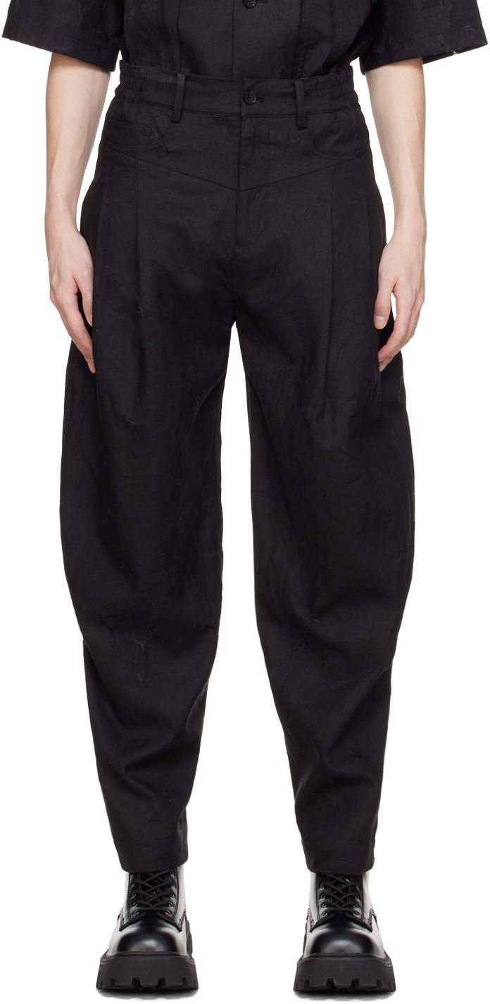 Штани Feng Chen Wang Feng Chen Wang Distressed Trousers чорний | FUS17TR06