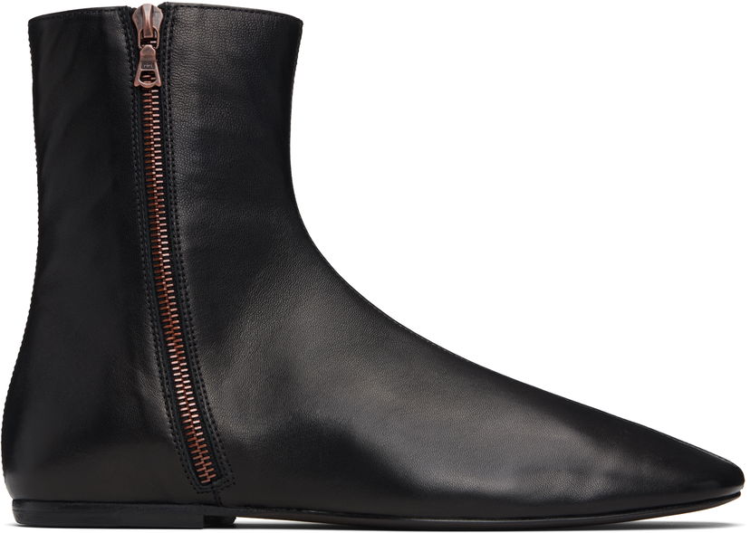 Кросівки та взуття Dries Van Noten Dries Van Noten Leather Sock Boots чорний | 252-021709-112