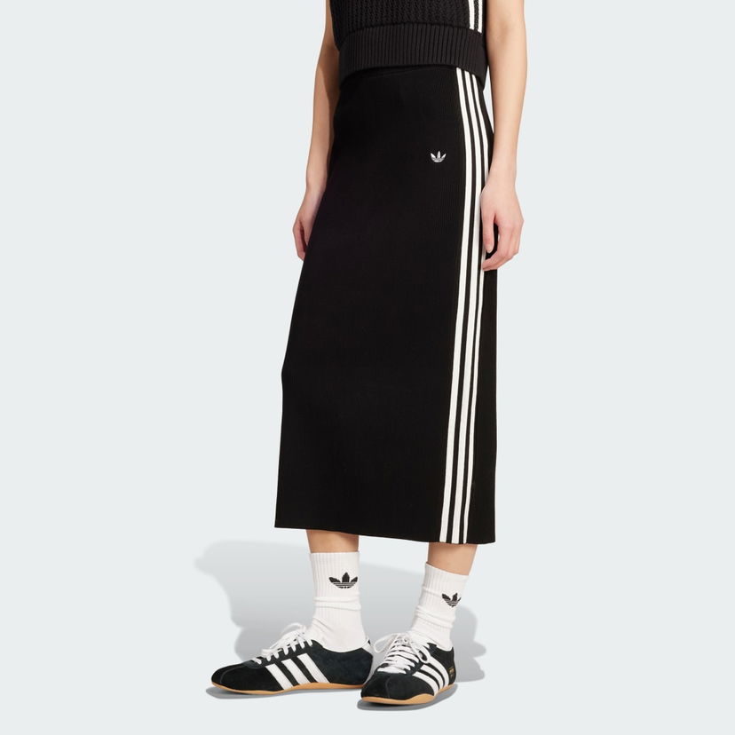 Спідниця adidas Performance Adicolor 3-Stripes Knit Skirt чорний | JW2661
