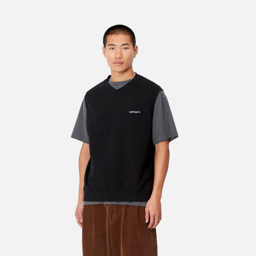 Cветр Carhartt WIP Script V-Neck Vest чорний | I033907_7