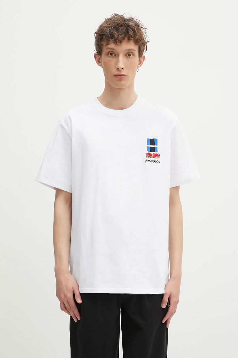 Футболка JW Anderson JW Anderson Window Embroidery T-Shirt білий | JT0283.PG1510.001