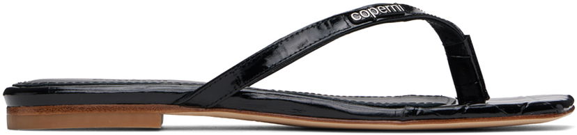 Аксесуари Coperni Coperni Croco Slanted Flip-Flops чорний | COPSH54838