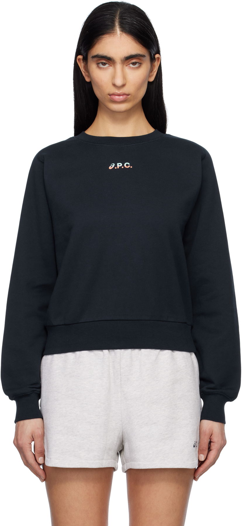 Cветр A.P.C. A.P.C. ASICS Edition Sweatshirt чорний | COEZD-F27959