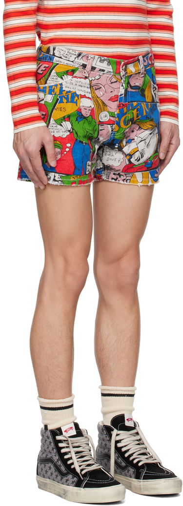 Шорти ERL ERL Printed Denim Shorts Різнокольоровий | ERL06P102, 1