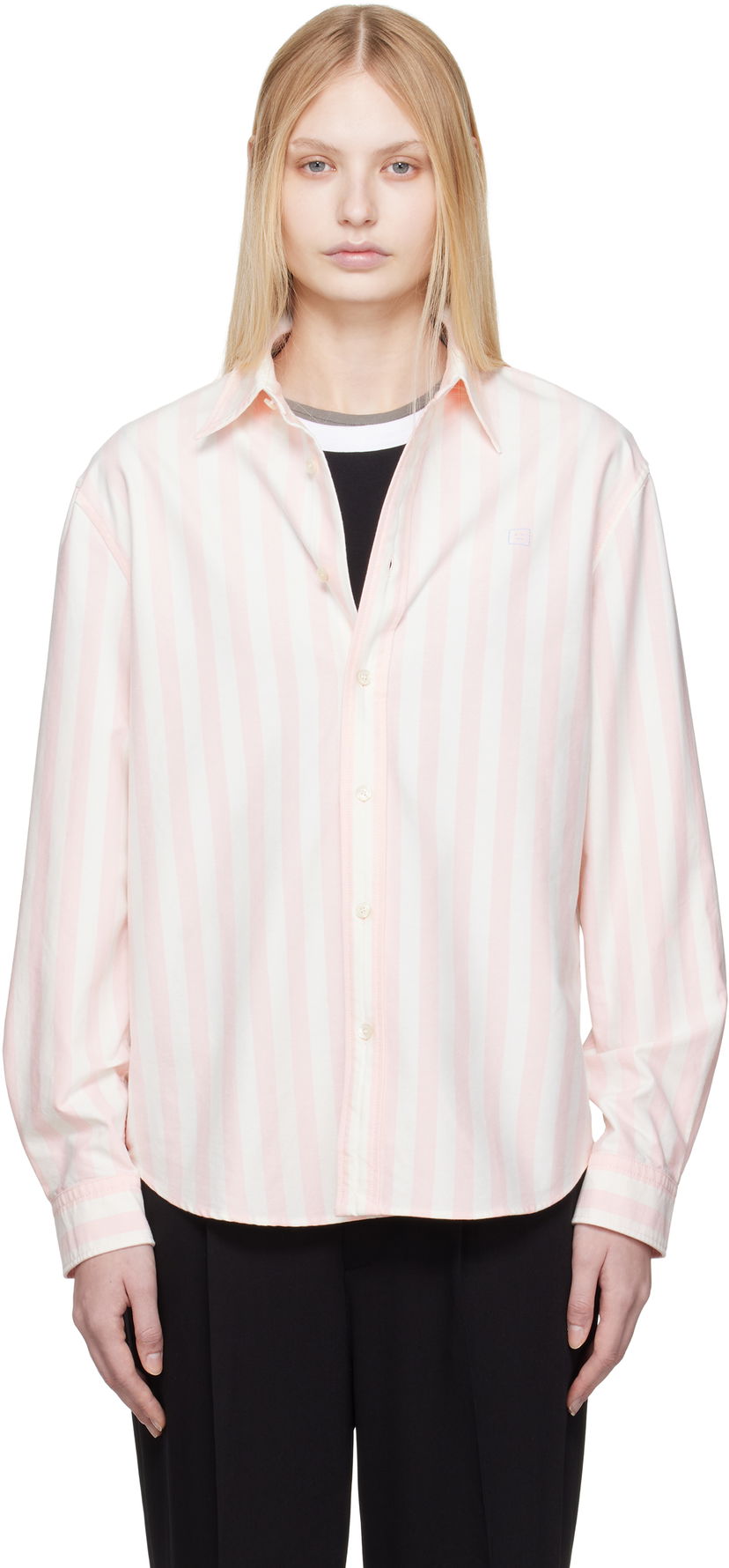Сорочка Acne Studios Acne Studios Striped Oxford Cloth Shirt Рожевий | CB0095-