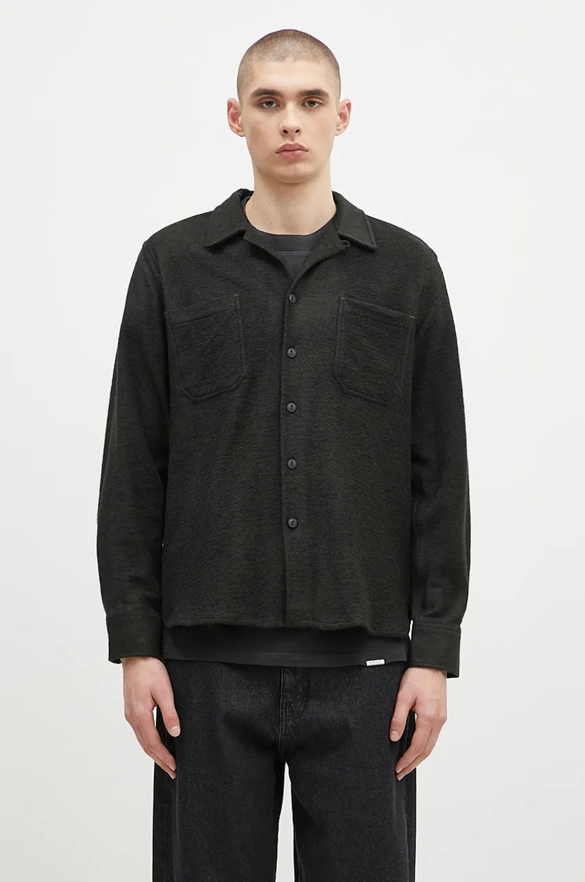 Сорочка Universal Works Universal Works Wool Blend Shirt, Regular Fit Зелений | 31566.FOREST